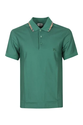 Polo i bomull med check-detaljer