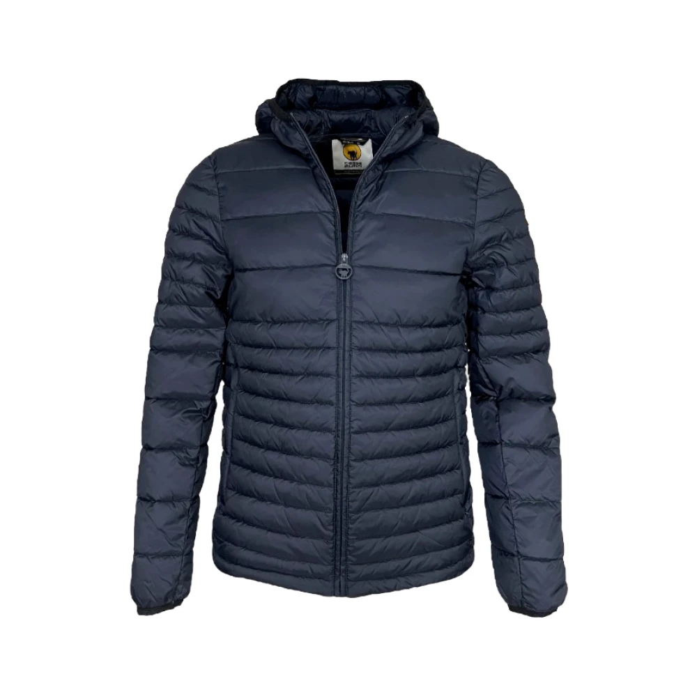 Ciesse Piumini Blauwe herenjas met ritssluiting en capuchon Blue Heren
