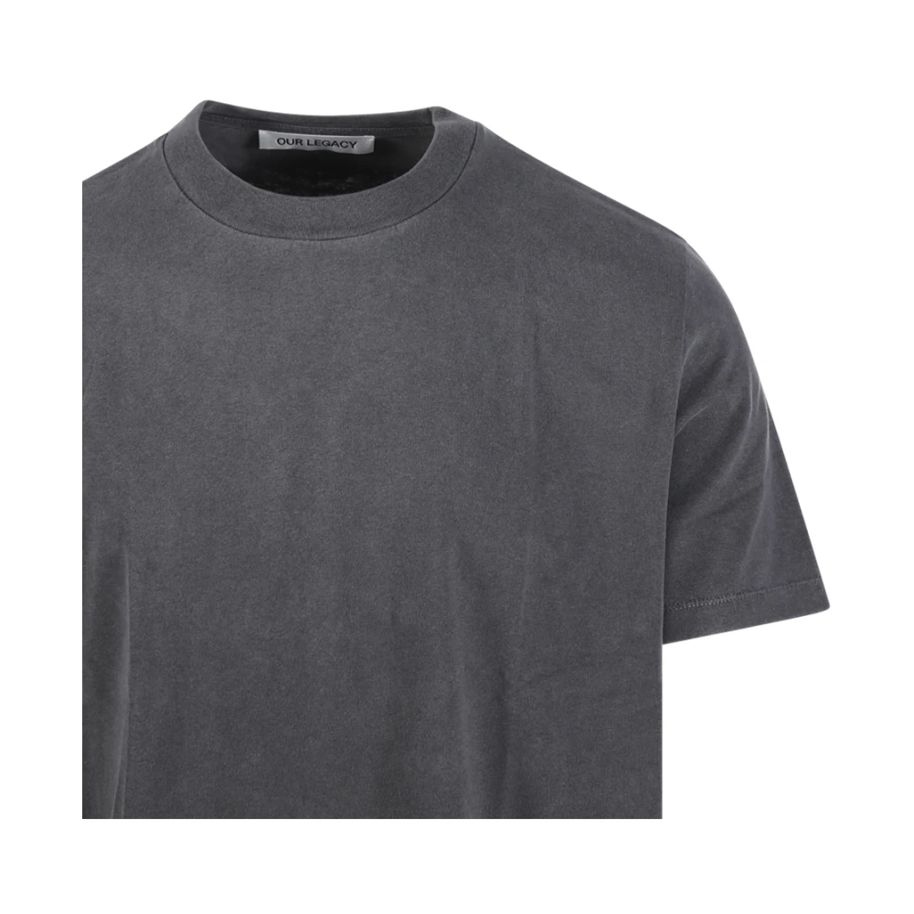 Our Legacy Zwart Legacy Jersey Box T-Shirt Gray Heren