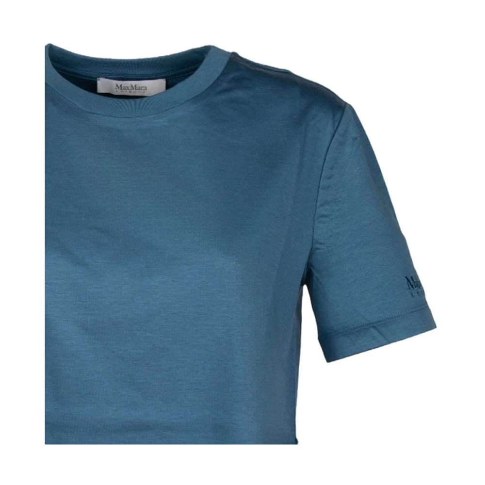Max Mara Blauwe Cosmo Katoen Modal T-shirt Blue Dames