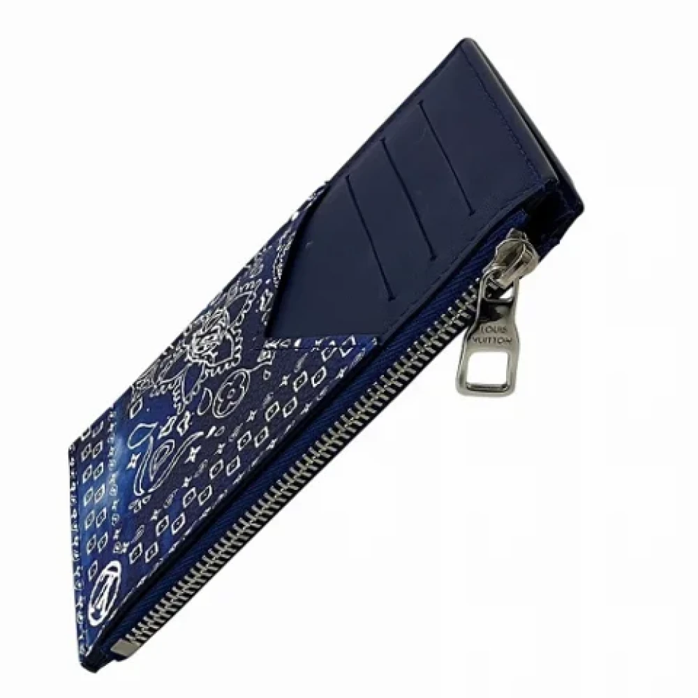 Louis Vuitton Vintage Pre-owned Leather wallets Blue Dames
