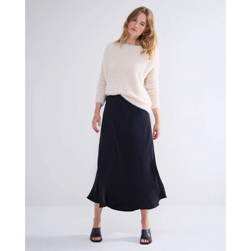Summum Woman Glansende zware rok model 6s1322-12134 Black Dames