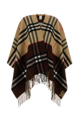 Broderad Cashmere-blandning Vändbar Cape