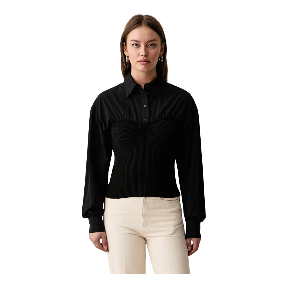 PINKO - Maglia nera con collo alto - Donna - Taglia L - Immagine 3