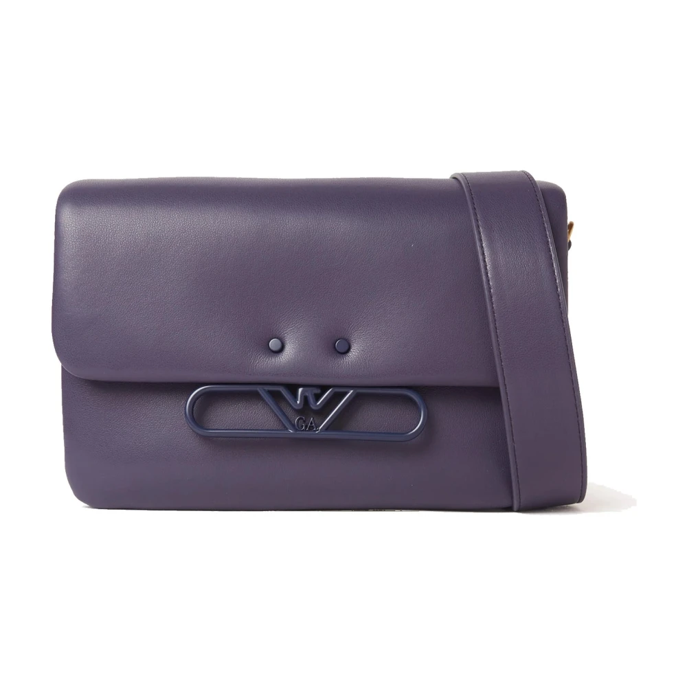 Emporio Armani Women's Purple Mini Leather Crossbody Bag