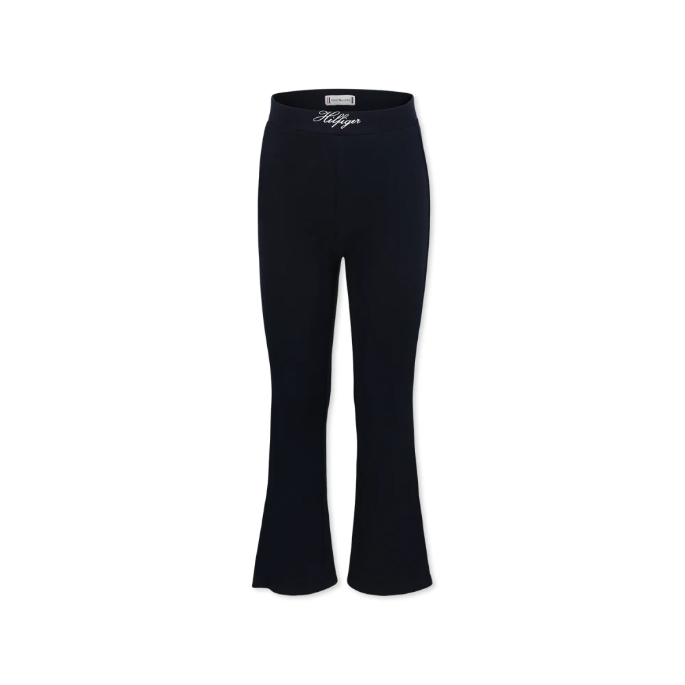 Tommy Hilfiger Blå Bomulls Leggings med Logo Detalj Blue, Flicka