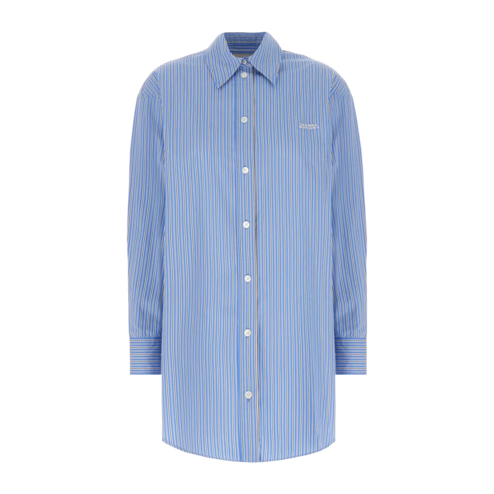 Isabel Marant Kvinno Multicolor Blusar & Skjortor Dam, 2XS, Bomull, Cylvany Maxi Skjorta