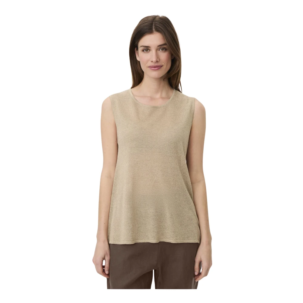 Masai Vrouw Beige Tops Dames, S, Sleeveless Top