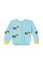 cardigan-applique-abeille-bleue