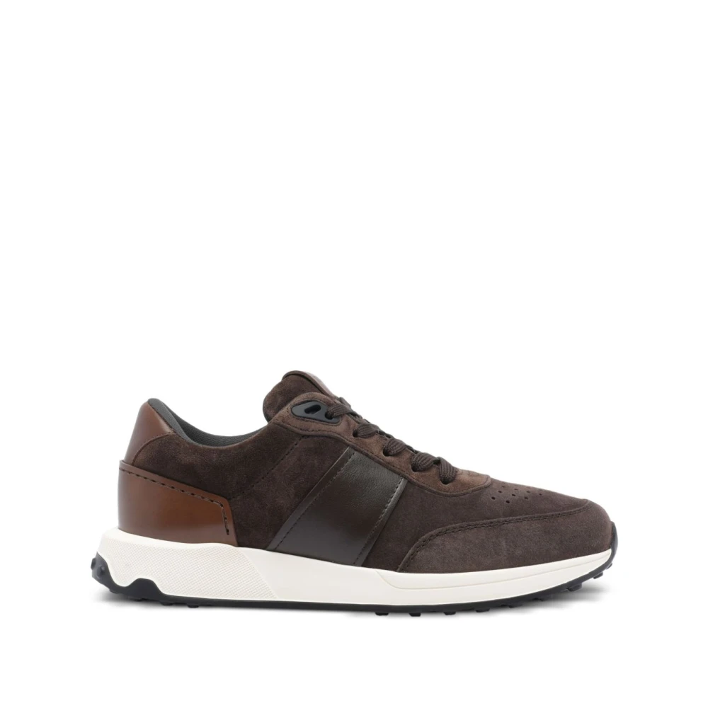 Tod’s Bruine Suède Veterschoenen Heren Schoenen