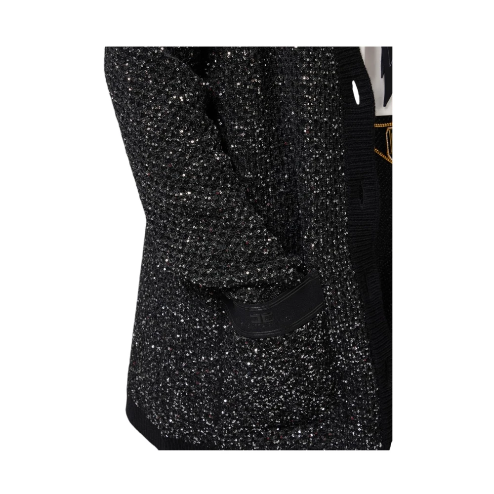 Elisabetta Franchi Stijlvolle Gebreide Top Black Dames
