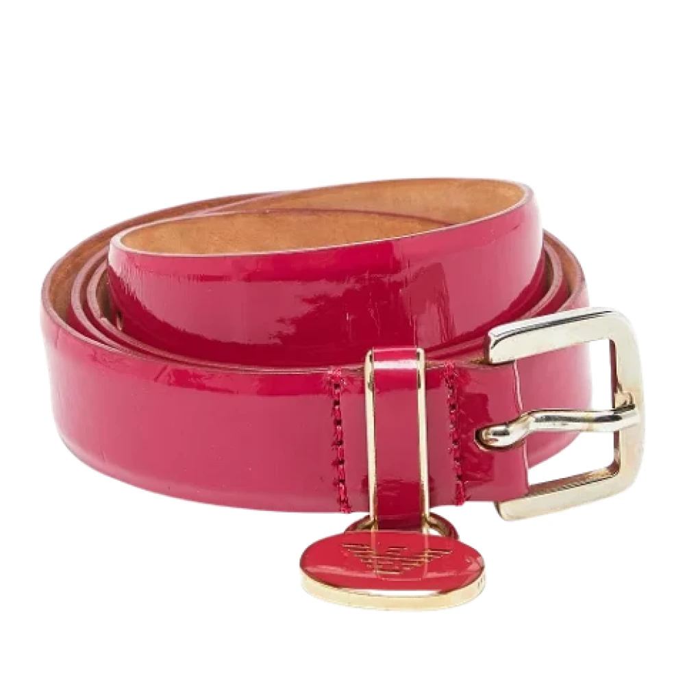 Armani Pre-owned Leather belts Pink Dames