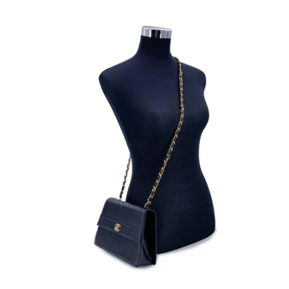 Chanel Vintage Pre-owned Leather crossbody-bags Black Dames