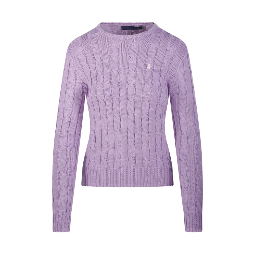Ralph Lauren Women's Purple Round-Neck Knitwear, Xs, Julianna Long Sleeve Pullover