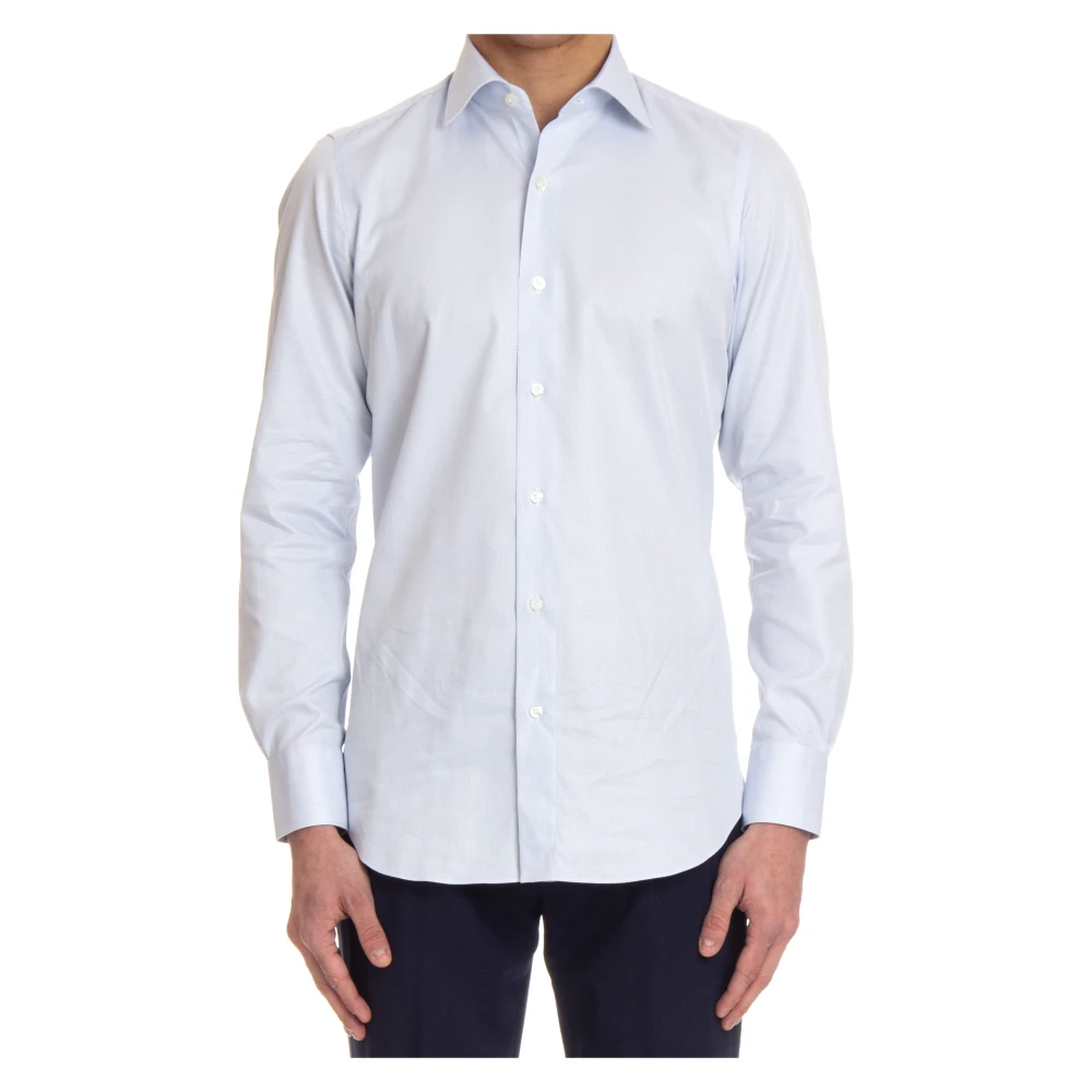 Finamore Blå Klarblå Skjorta