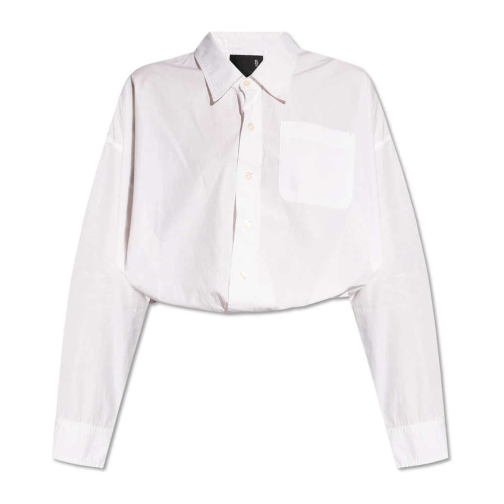R13 Crossover Bubble Shirt White Dames