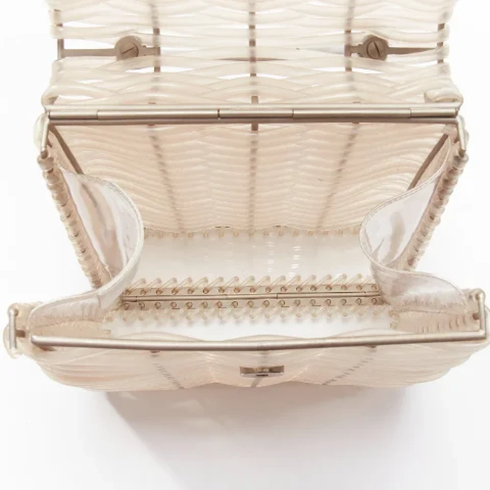 Salvatore Ferragamo Pre-owned Plastic handbags Beige Dames