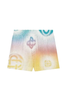 Floral CC Smile Monogram Jaquard Silk Shorts