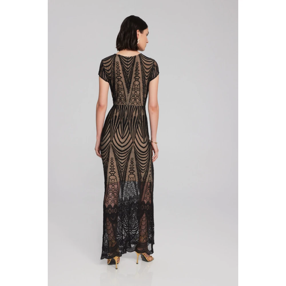 Joseph Ribkoff Elegante Maxi Jurk voor Vrouwen Black Dames