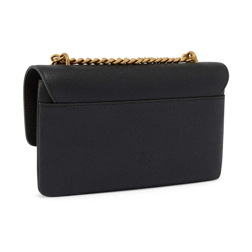 pinko Zachte Mini Pelle Love One Black Dames