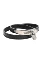 bracelet-en-cuir-noir-double-tour-avec-cadenas