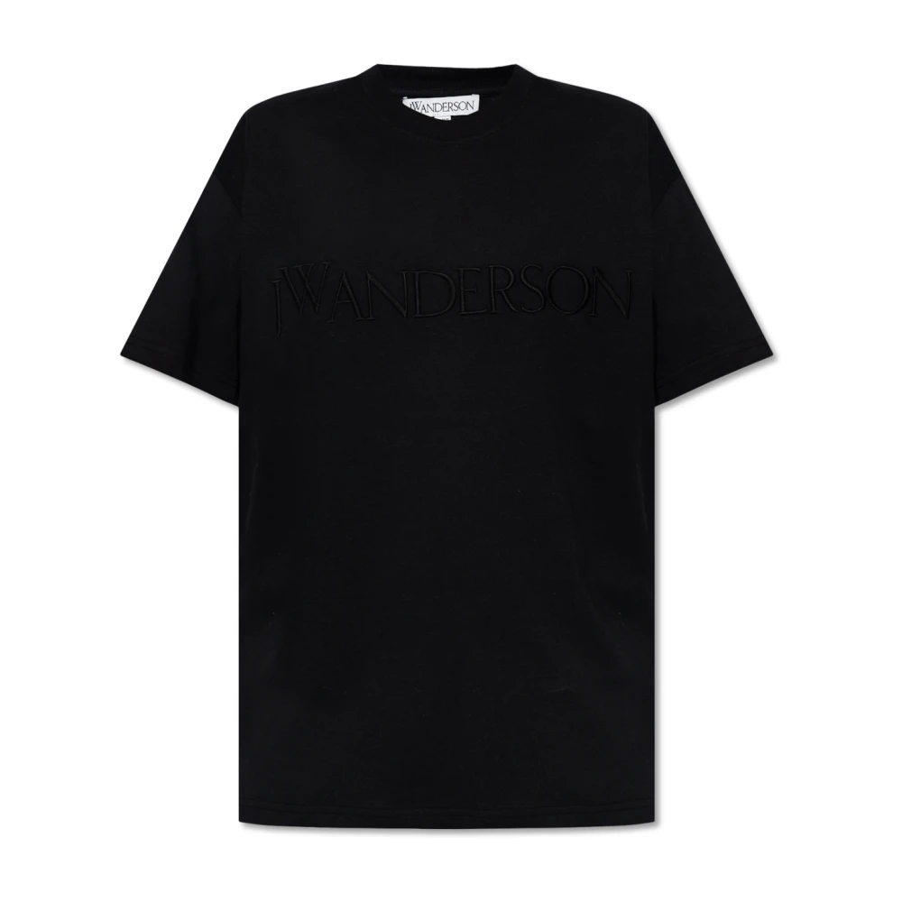 JW Anderson Zwarte katoenen T-shirt Black Dames