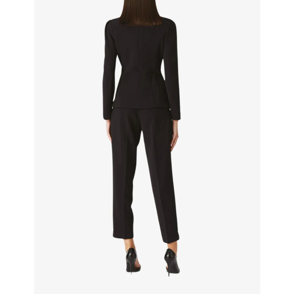 Nenette Cigaretbroek Zachte Cady Silhouet Black Dames