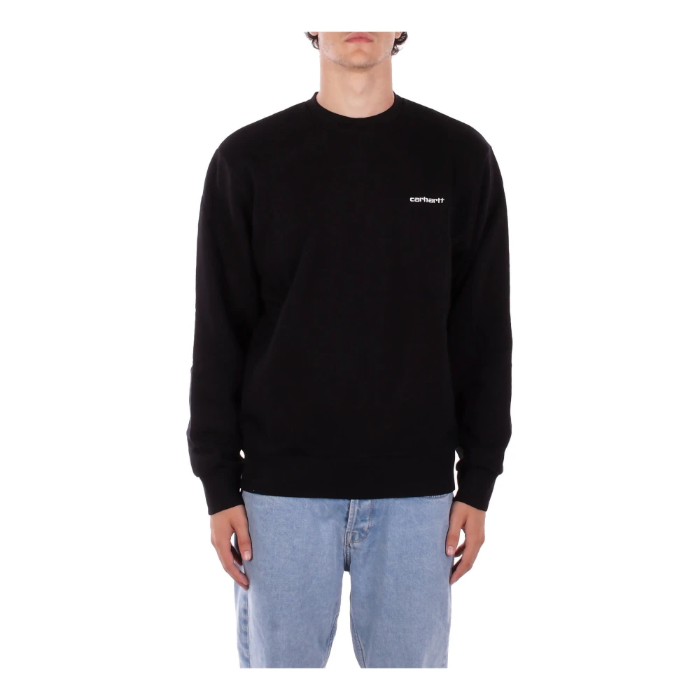 Carhartt Wip Men's Black Logo Jumper Cotton Blend - Sweatshirts - S - Sweatshirts & Hoodies