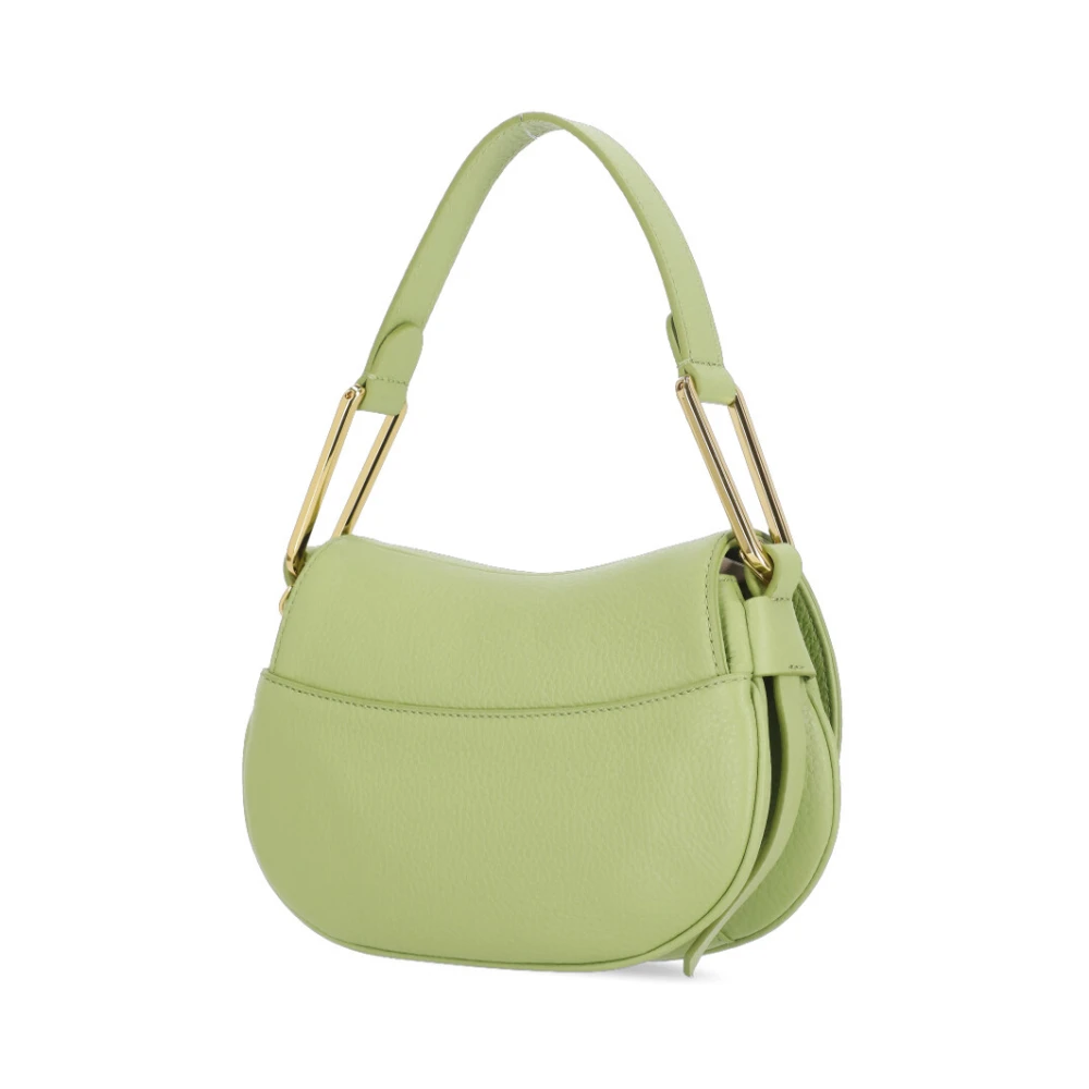 Coccinelle Groene Pebble Leren Dames Tas Green Dames