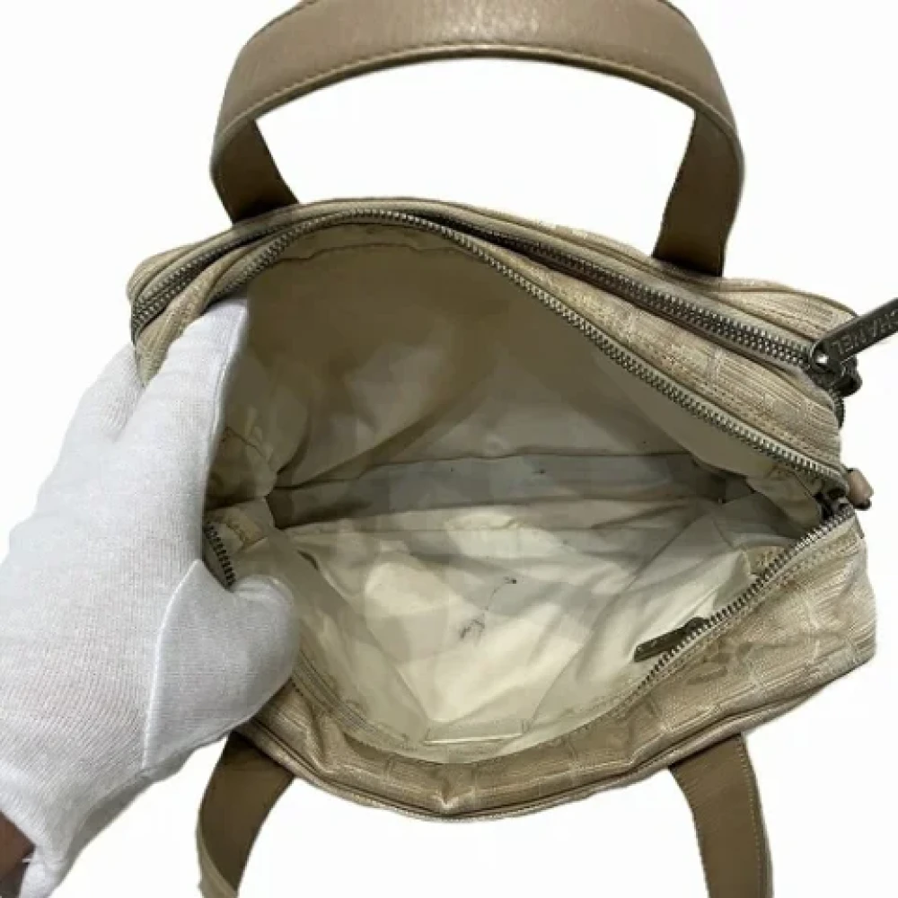 Chanel Vintage Pre-owned Fabric chanel-bags Beige Dames