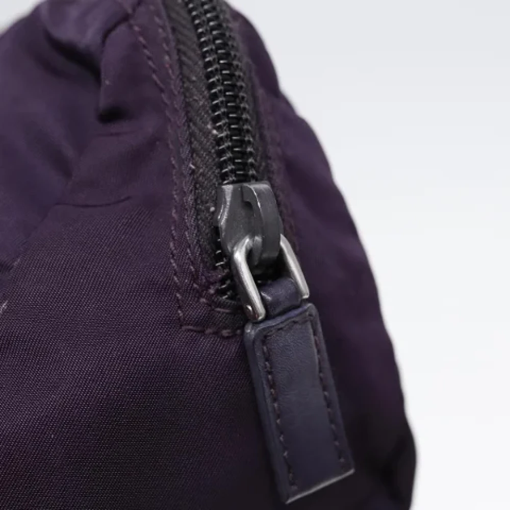 Prada Vintage Pre-owned Leather pouches Purple Dames