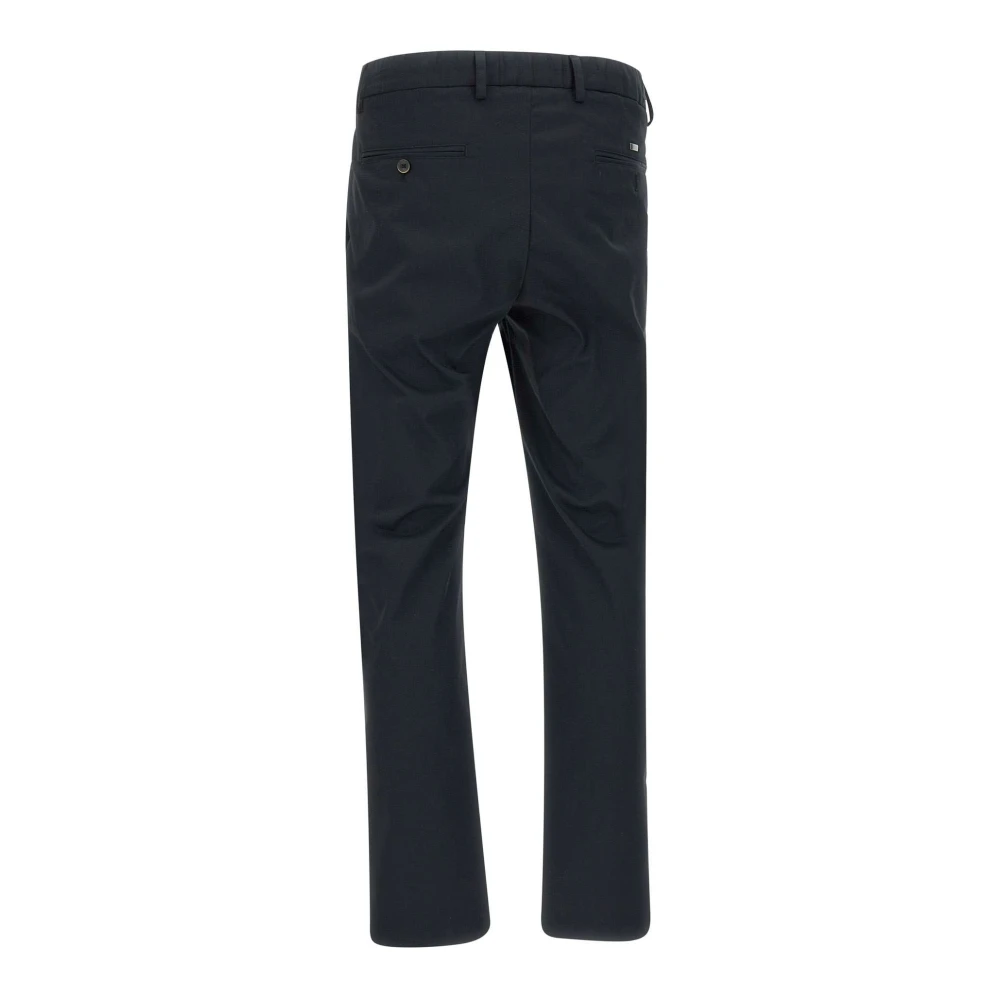 Herno Zwarte Vintage Effect Twill Broek Black Heren
