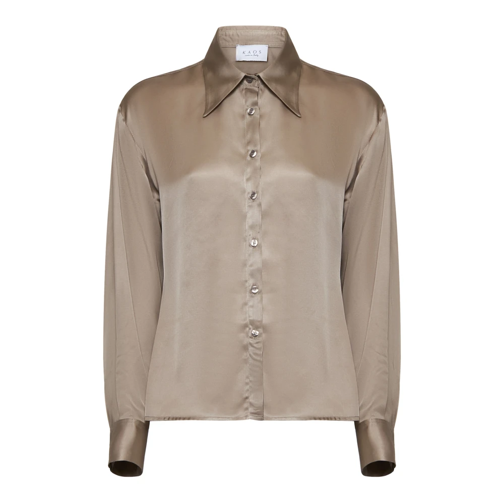 Kaos Stijlvolle Shirt Collectie Beige Dames