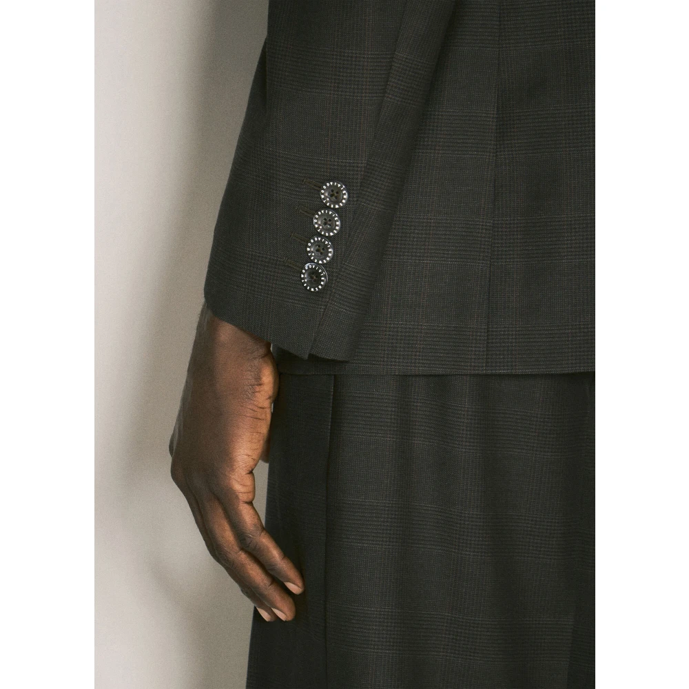 Vivienne Westwood Geruite Wollen Blazer Brown Heren
