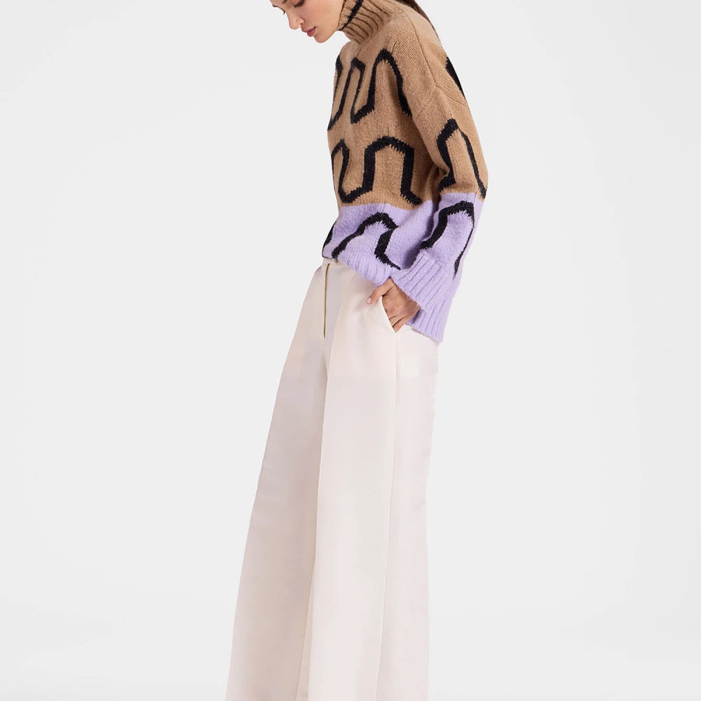 La DoubleJ Comber Turtleneck Beige Dames