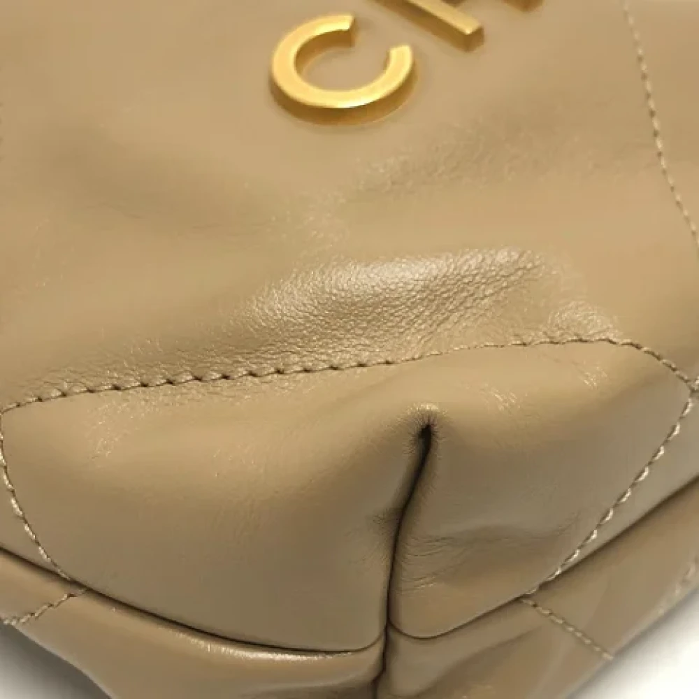 Chanel Vintage Pre-owned Leather handbags Beige Dames