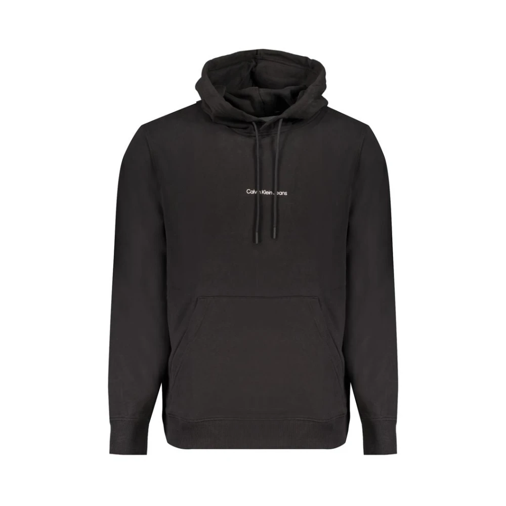 Calvin Klein , Hoodies, Male, Black, Xl, Cotton Hooded Sweatshirt