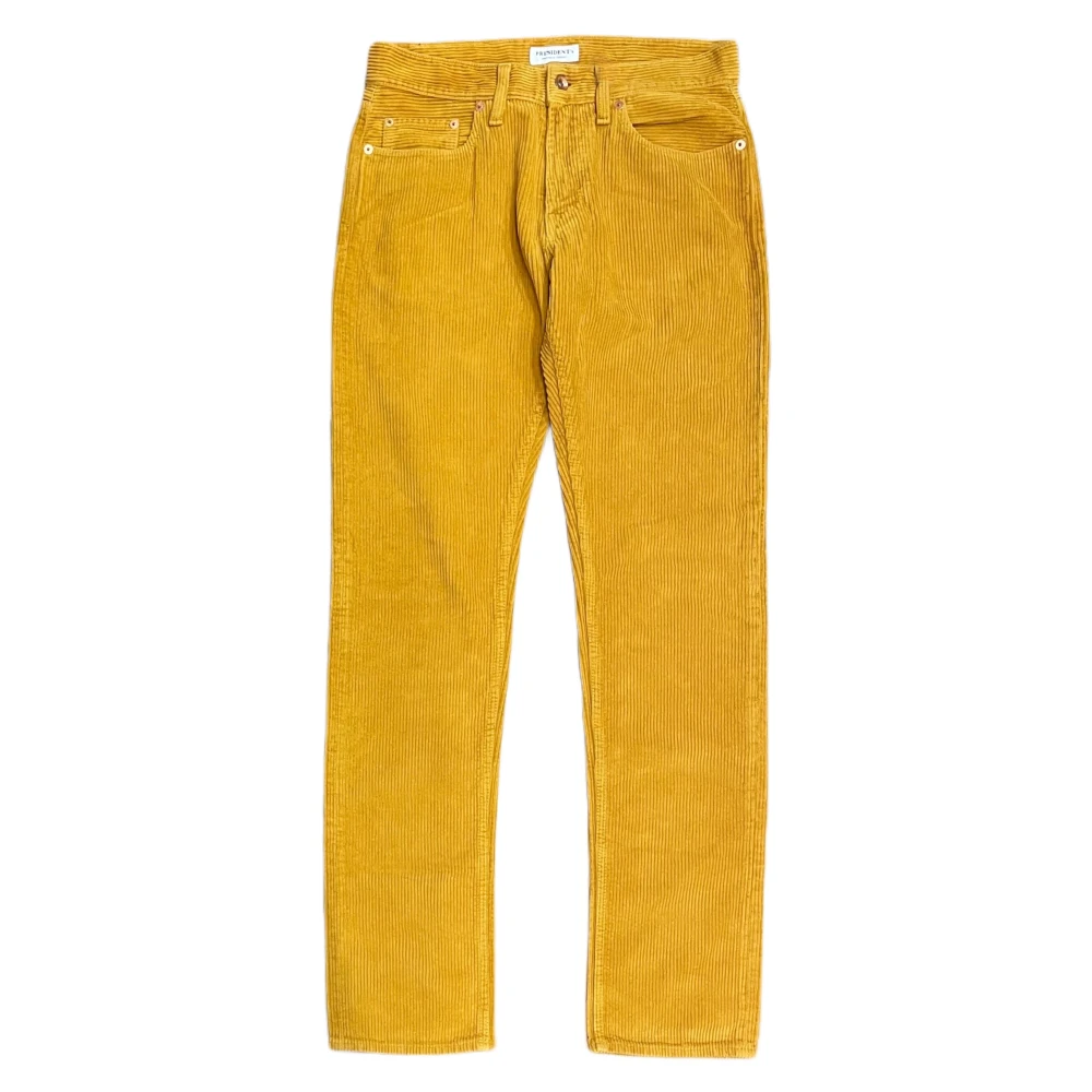 President's Corduroy Icarus Oker Broek Slim Fit Yellow Heren