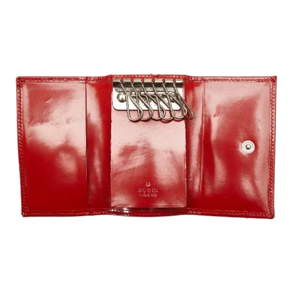 Gucci Vintage Pre-owned Leather key-holders Red Dames