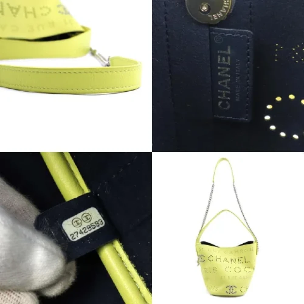Chanel Vintage Pre-owned Leather chanel-bags Yellow Dames