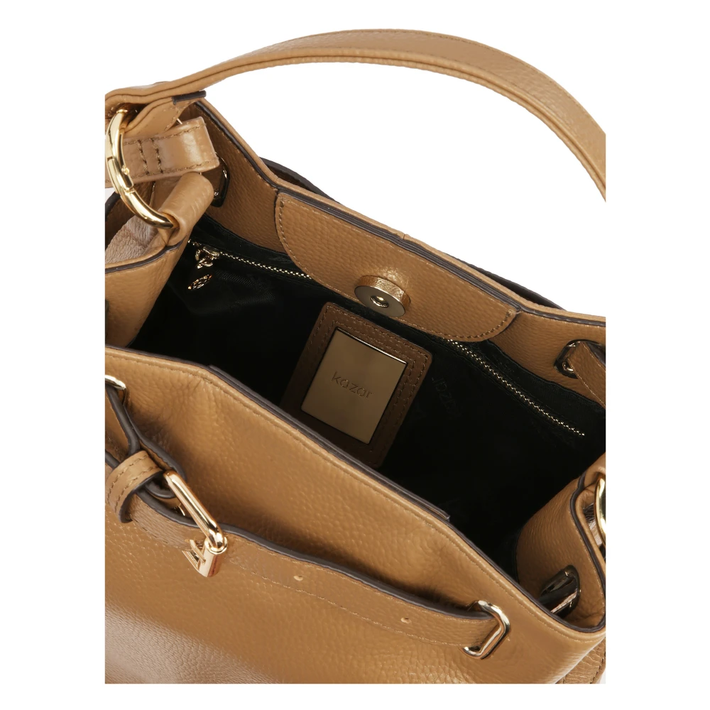 Kazar Bruine handtas met decoratieve band Brown Dames