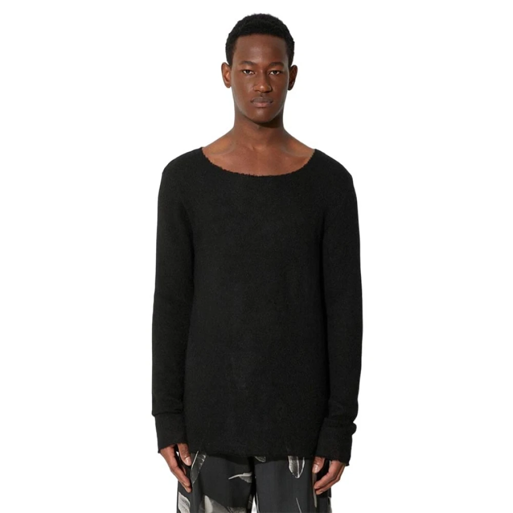 424 Gebreide Longsleeve Trui Black Heren