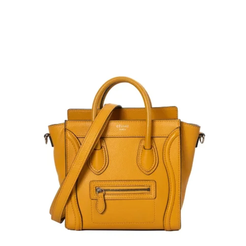 Celine Vintage Pre-owned Leather celine-bags Yellow Dames
