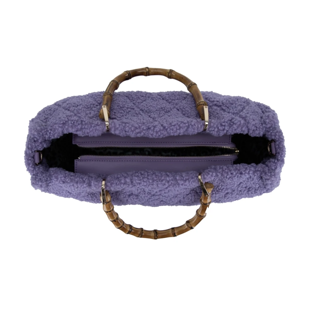 Tosca Blu Gouden Logo Schoudertas Purple Dames