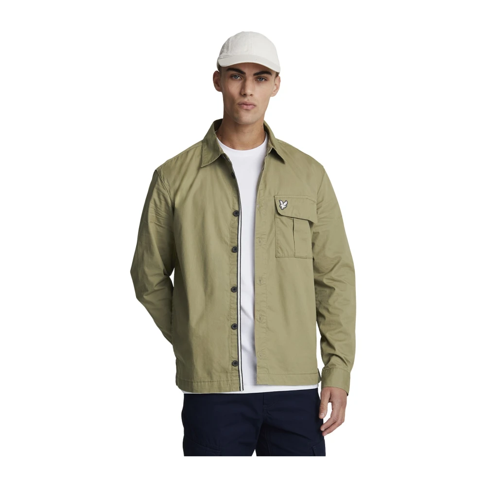 Lyle & Scott Geplooid zakoverhemd Green Heren