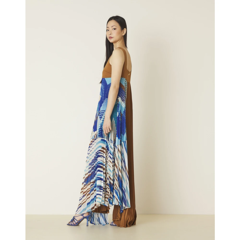 Manila Grace Maxi Jurk Blue Dames