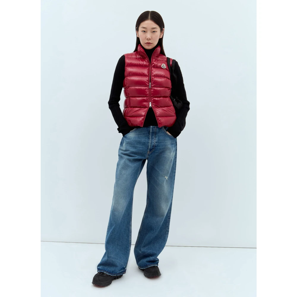 Moncler Gewatteerd Donsvest Red Dames