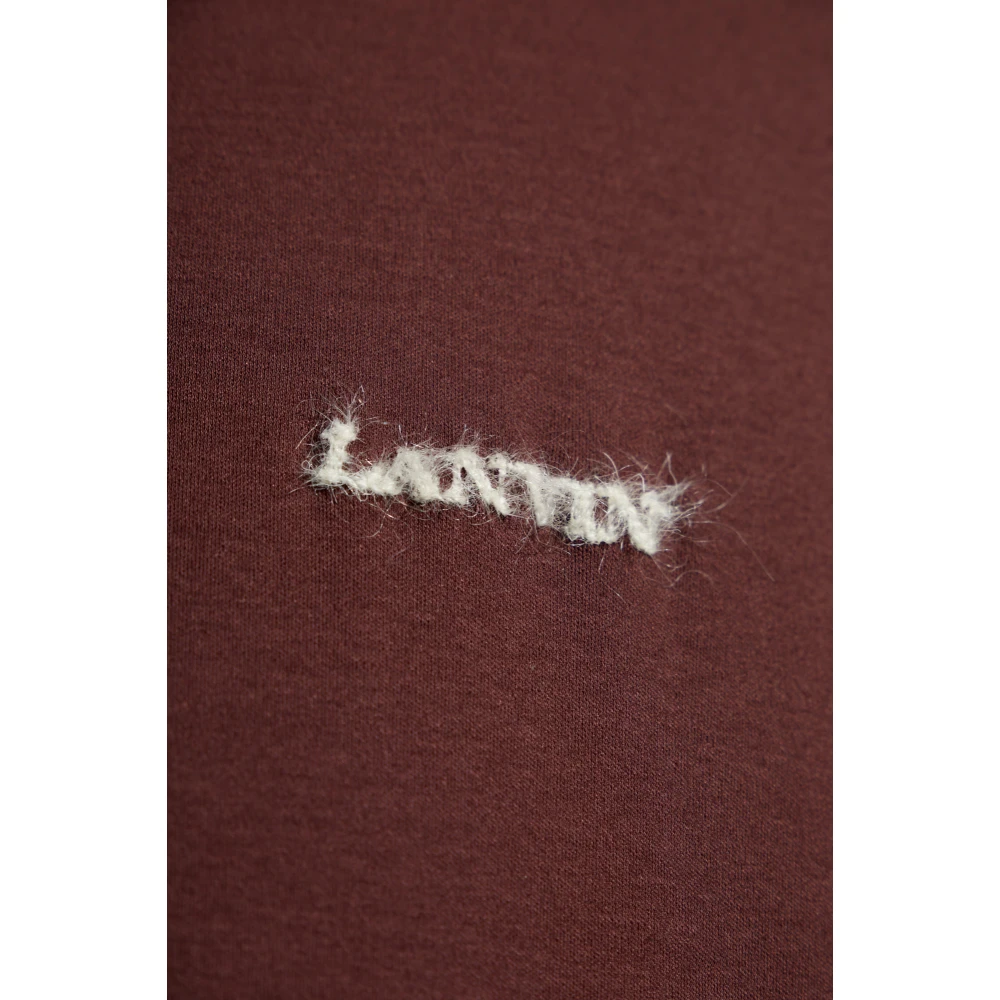 Lanvin Polo shirt met logo Red Heren