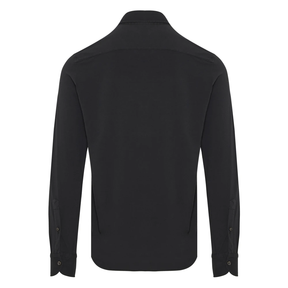 Sonrisa Katoenen shirt met elastaan gemaakt in Italië Blue Heren