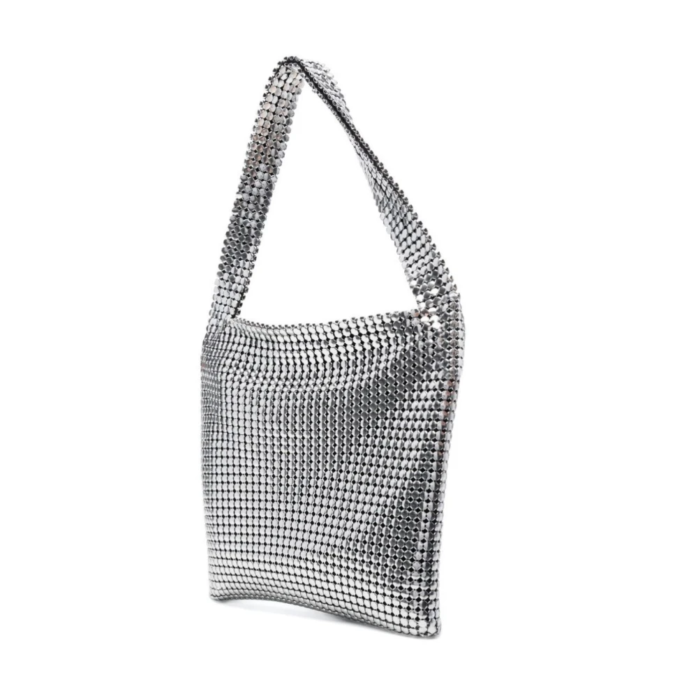 Paco Rabanne Zilveren Pixel Hobo Clutch Tas Gray Dames